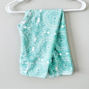O’Neill Blue/Mint/Teal Calf Length Leggings Size Medium